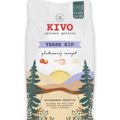 Kivo hladno prešana hrana za Puppy svježa piletina 14 kg