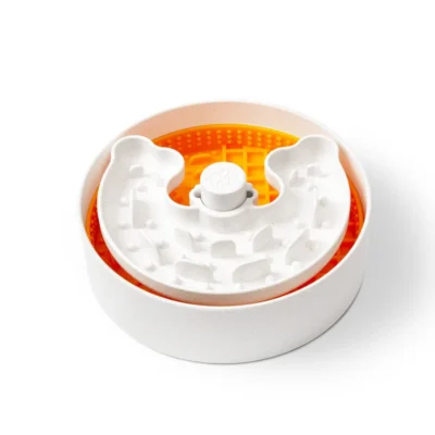Puzzle Feeder Junior zdjela za sporo hranjenje lick žuta